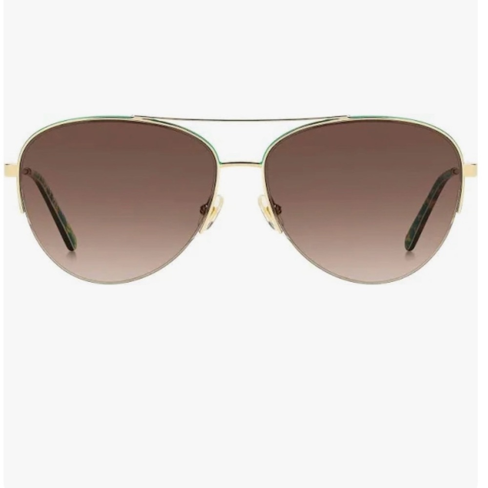 Kate Spade Gold Brown Aviator Sunglasses